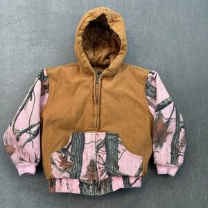 Outdoor Habitat Kids 6T Brown Camo Sleeve Hooded Jacket